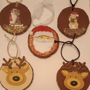 Christmas wood Ornaments  (5)